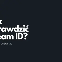Grafika z białym tekstem "Jak sprawdzić Steam ID?" i logo Steam.