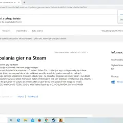 Zrzut ekranu z artykułu o błędach uruchamiania gier na Steam.